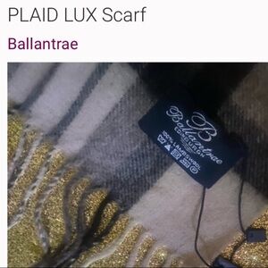 NWT Ballantrae 100% Lambswool Plaid Lux Scarf